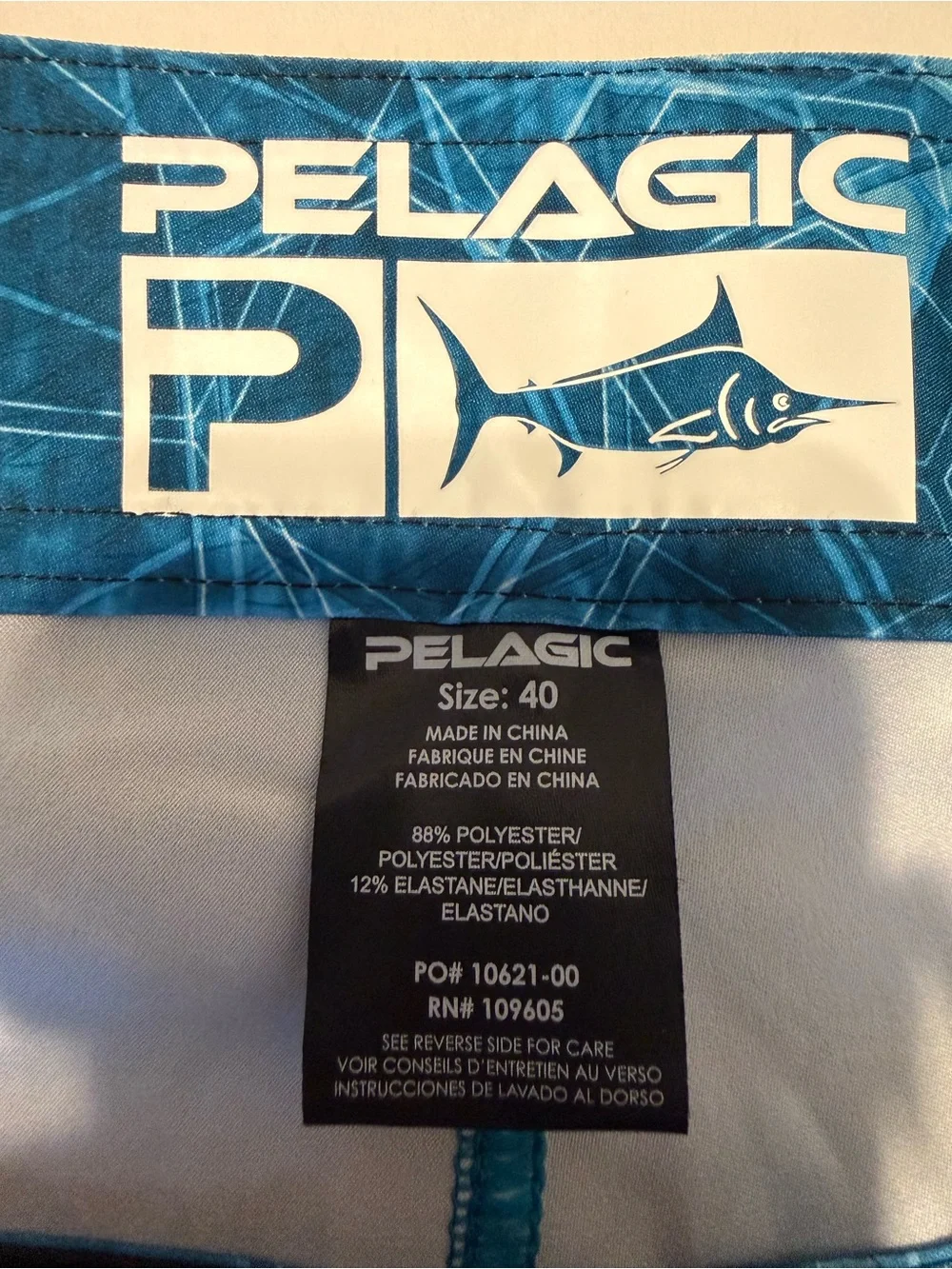 Pelagic Blue & Black Men's Swim Board Shorts